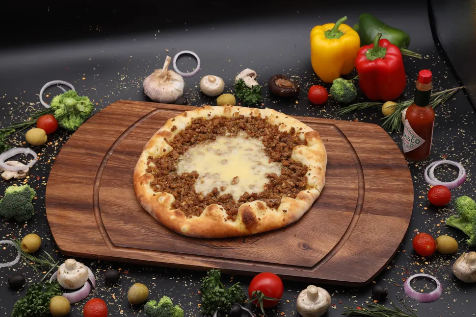 Beef Muhammara Pizza