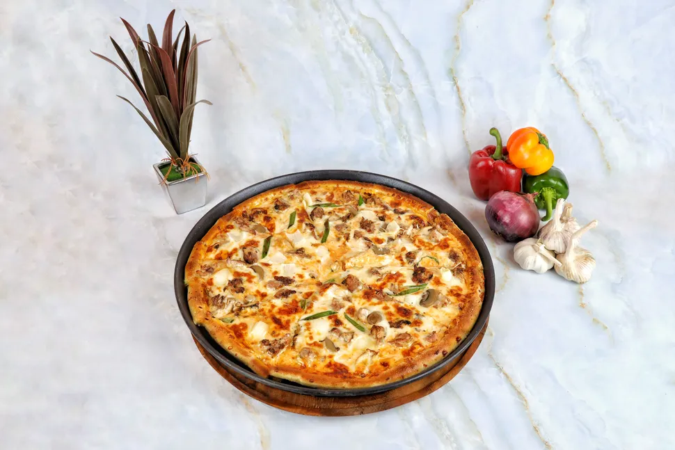 Malai boti pizza